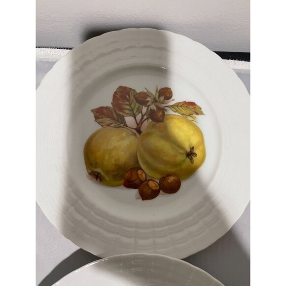 Vintage Hutschenreuther Germany Fruit Motif Plate Set Of 6 8" Diameter - Picture 9 of 12